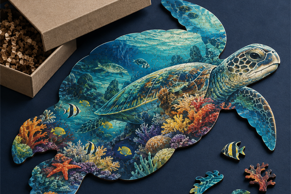 Custom shaped jigsaw puzzle product example